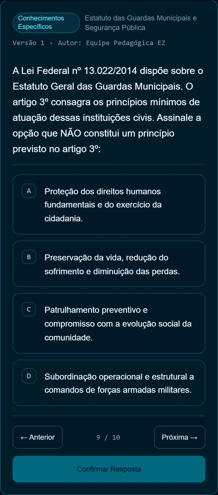 Questão real com enunciado e alternativas completas